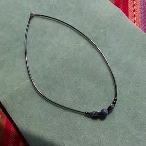 18" hematite colored necklace with magnetic clasp